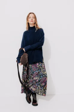Promod Jupe longue plissée Femme - Imprimé multicolore Imprimémulticolore Cheap