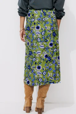 Promod Jupe midi drapée Femme - Imprimé multicolore Imprimémulticolore Best Sale