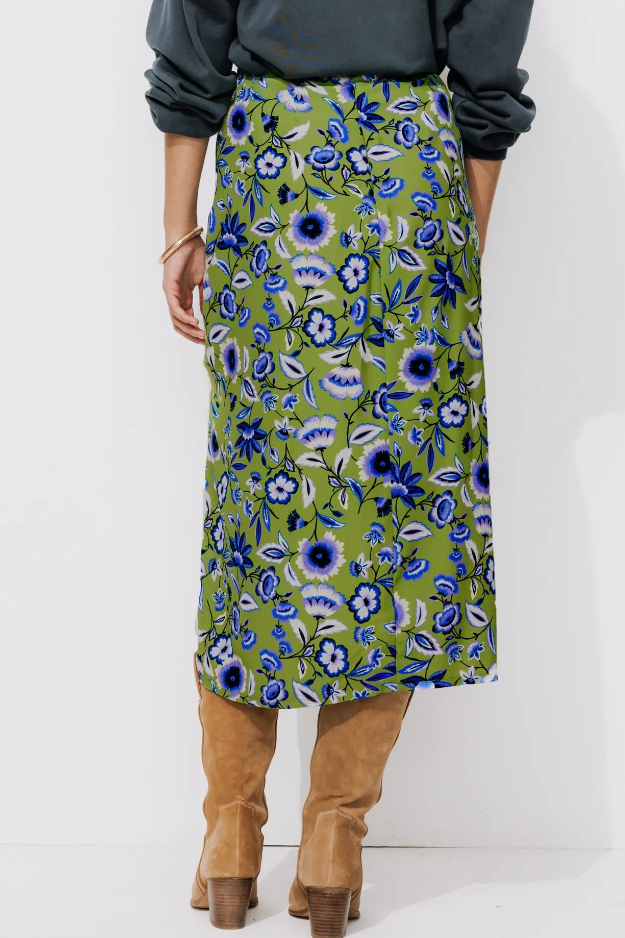 Promod Jupe midi drapée Femme - Imprimé multicolore Imprimémulticolore Best Sale