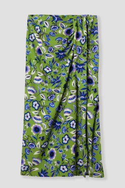 Promod Jupe midi drapée Femme - Imprimé multicolore Imprimémulticolore Best Sale