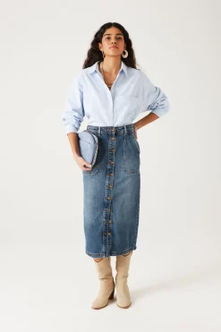 Promod Jupe midi en jean Femme - Jean brut Jeanbrut Clearance