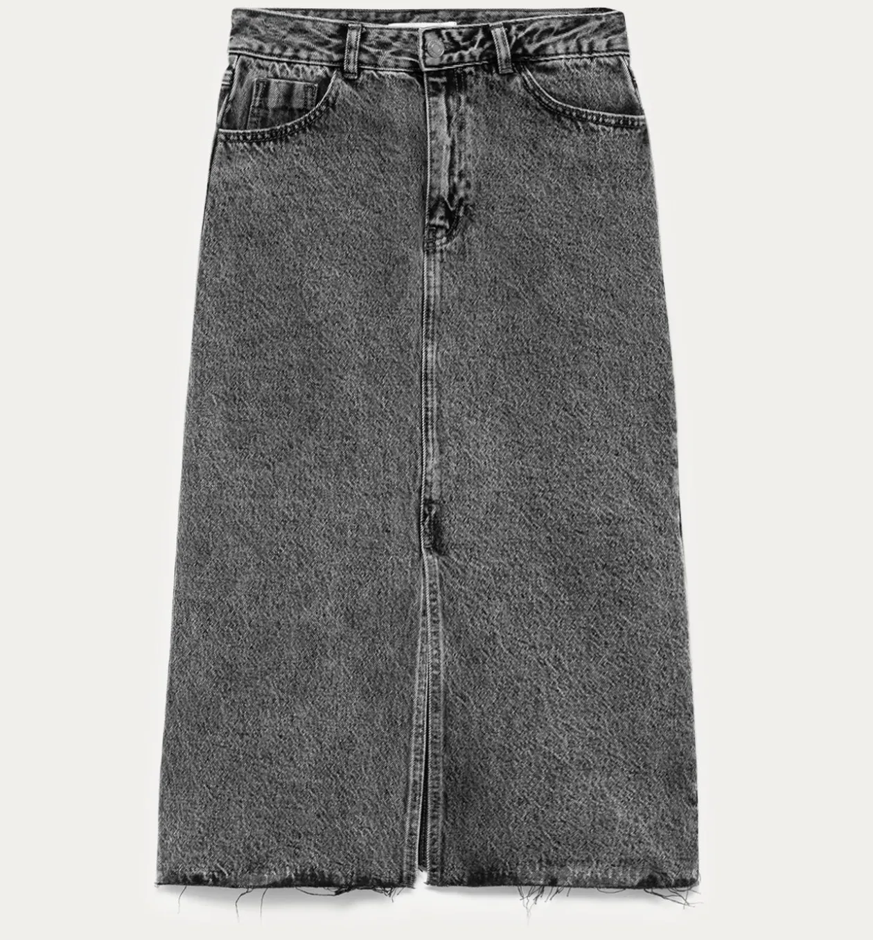 Promod Jupe midi en jean Femme - Jeans gris Jeansgris Clearance