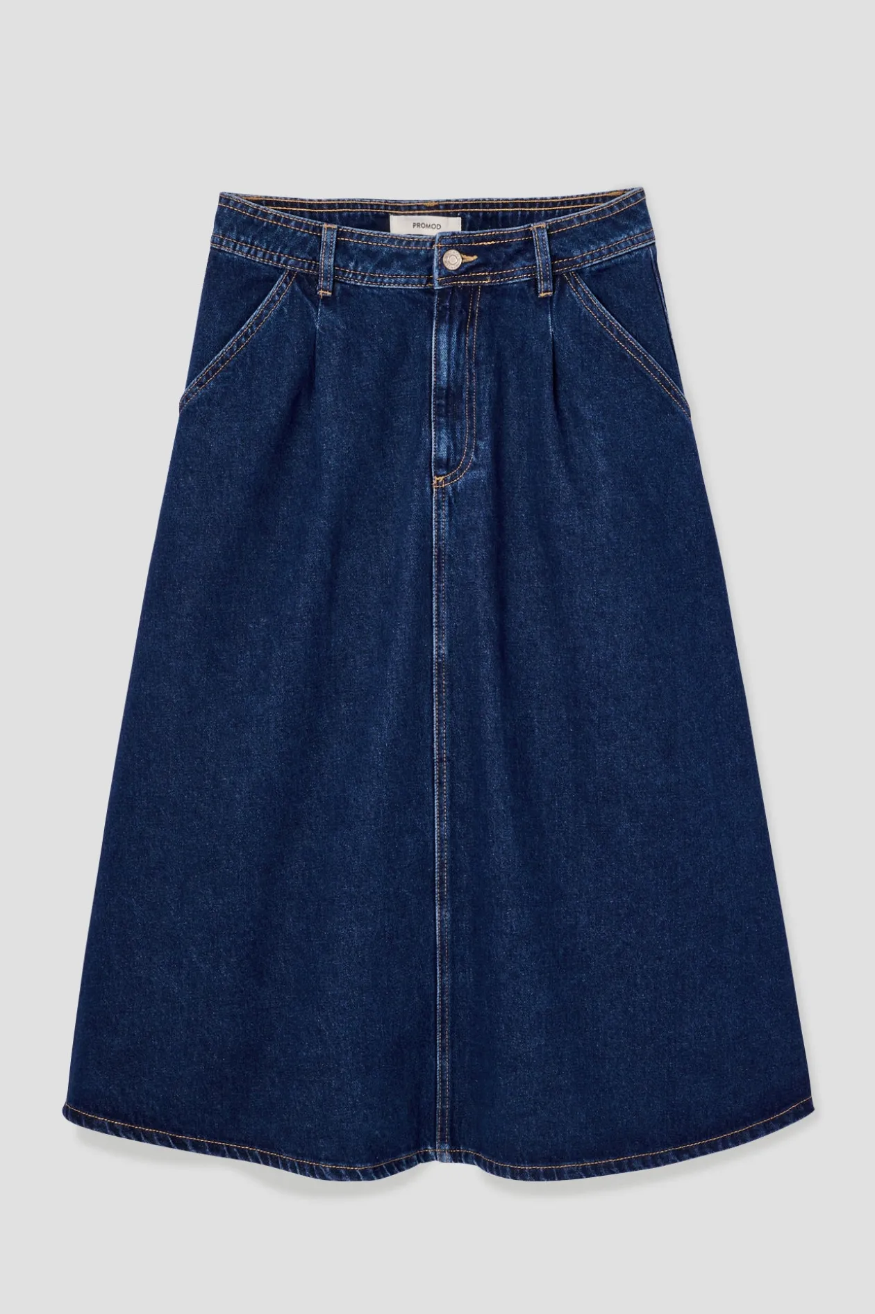 Promod Jupe midi en jean Femme - Jean brut Jeanbrut Fashion