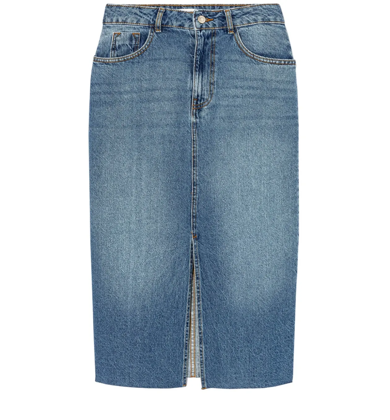 Promod Jupe midi en jean Femme - Jean moyen Jeanmoyen Shop