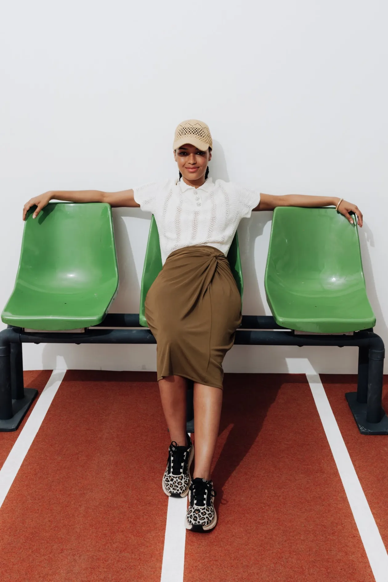 Promod Jupe midi en jersey Femme - Caramel Best Sale
