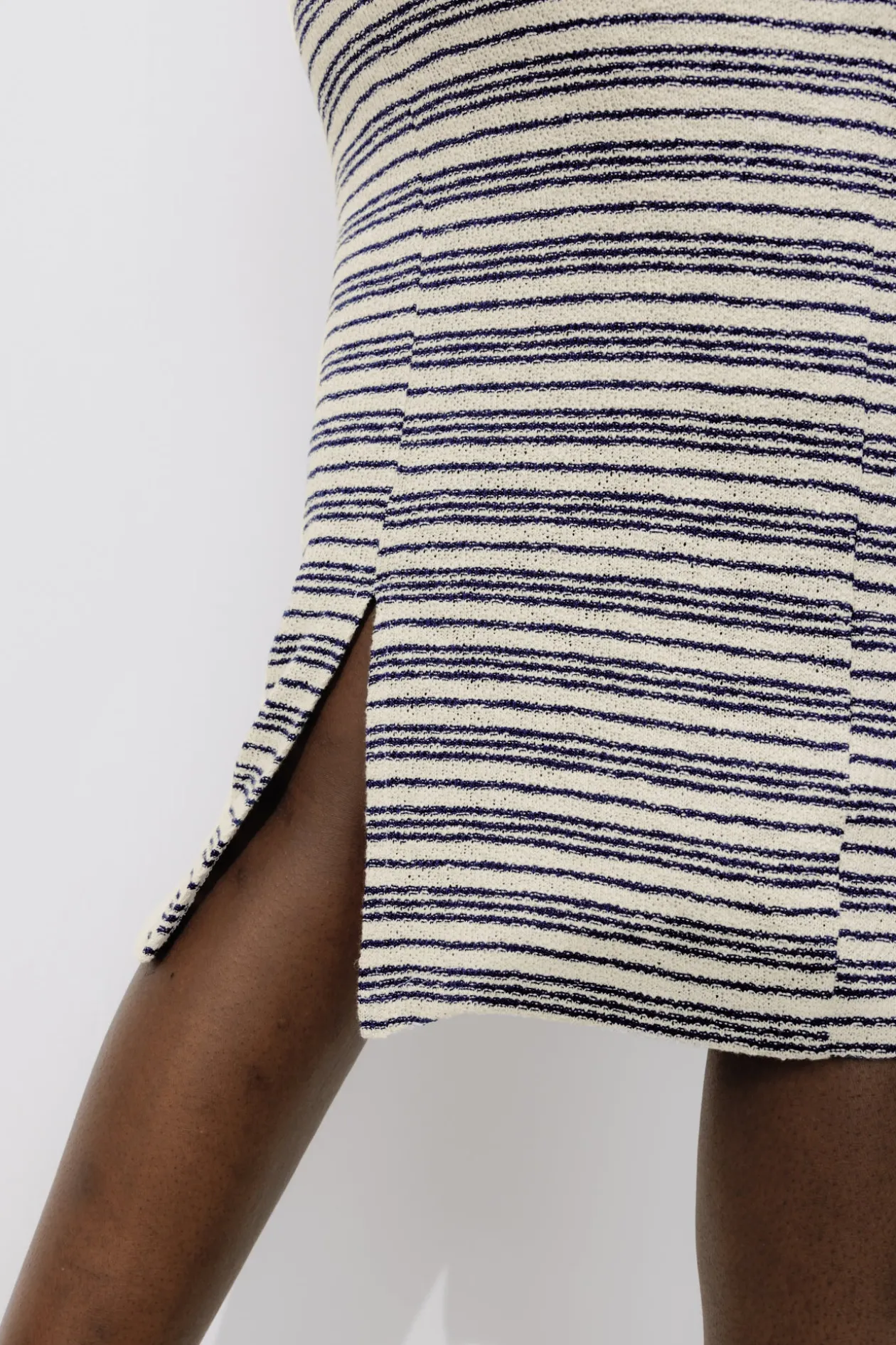 Promod Jupe midi en maille Femme - Rayé bleu Rayébleu Hot
