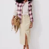 Promod Jupe midi en velours Femme - Beige Cheap
