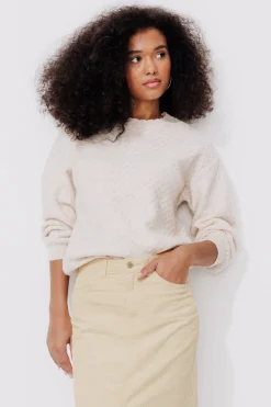 Promod Jupe midi en velours Femme - Beige Cheap