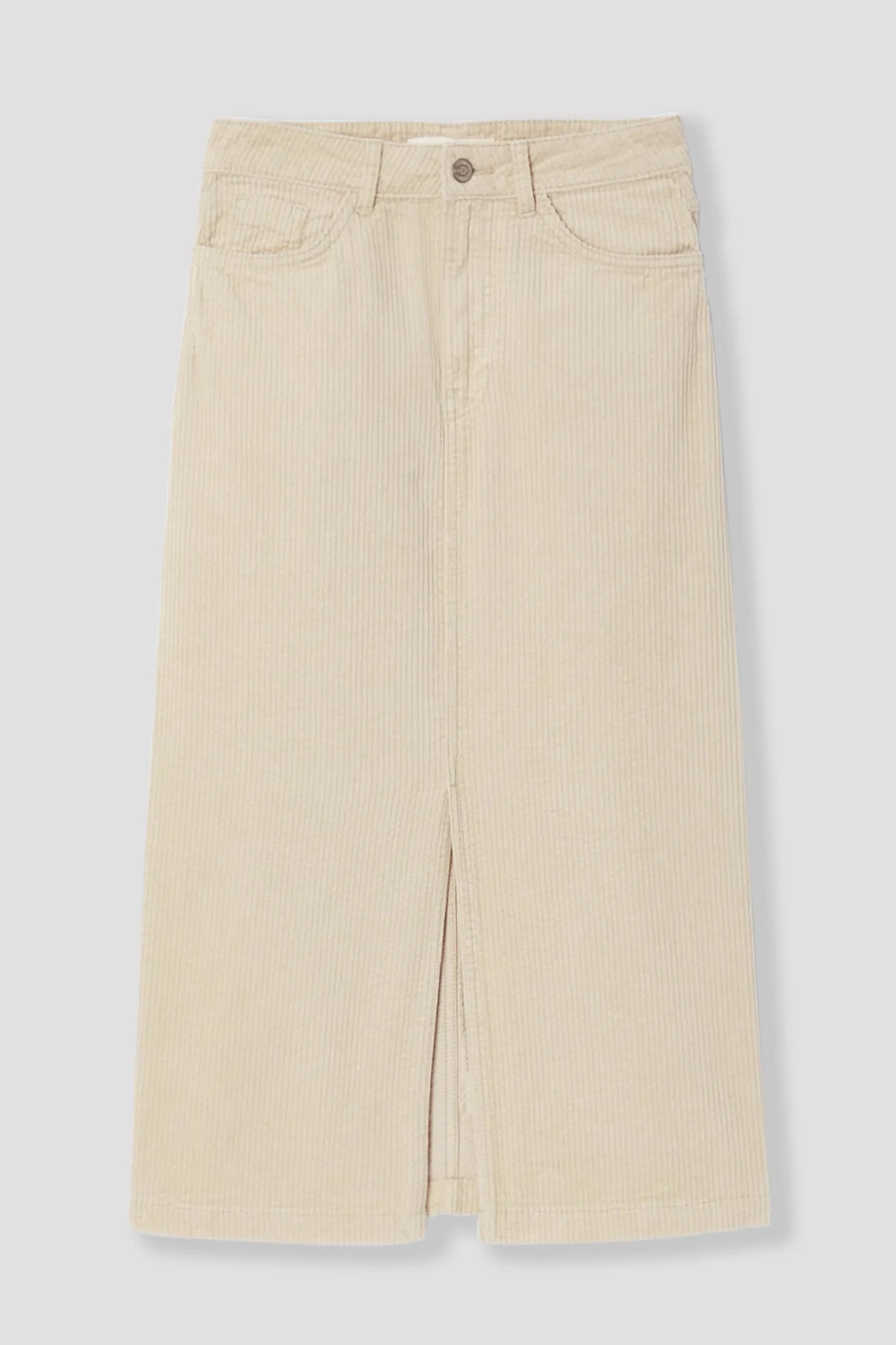 Promod Jupe midi en velours Femme - Beige Cheap