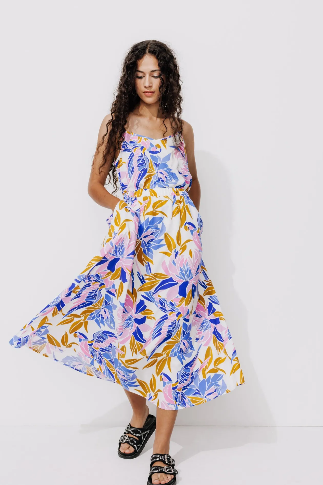 Promod Jupe midi imprimée Femme - Imprimé écru Impriméécru Shop