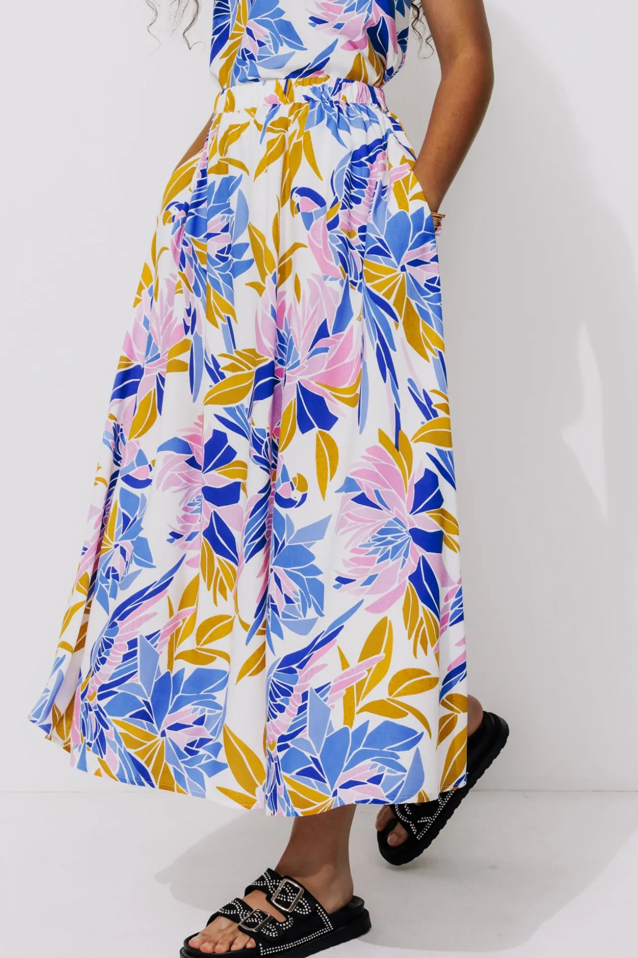 Promod Jupe midi imprimée Femme - Imprimé écru Impriméécru Shop