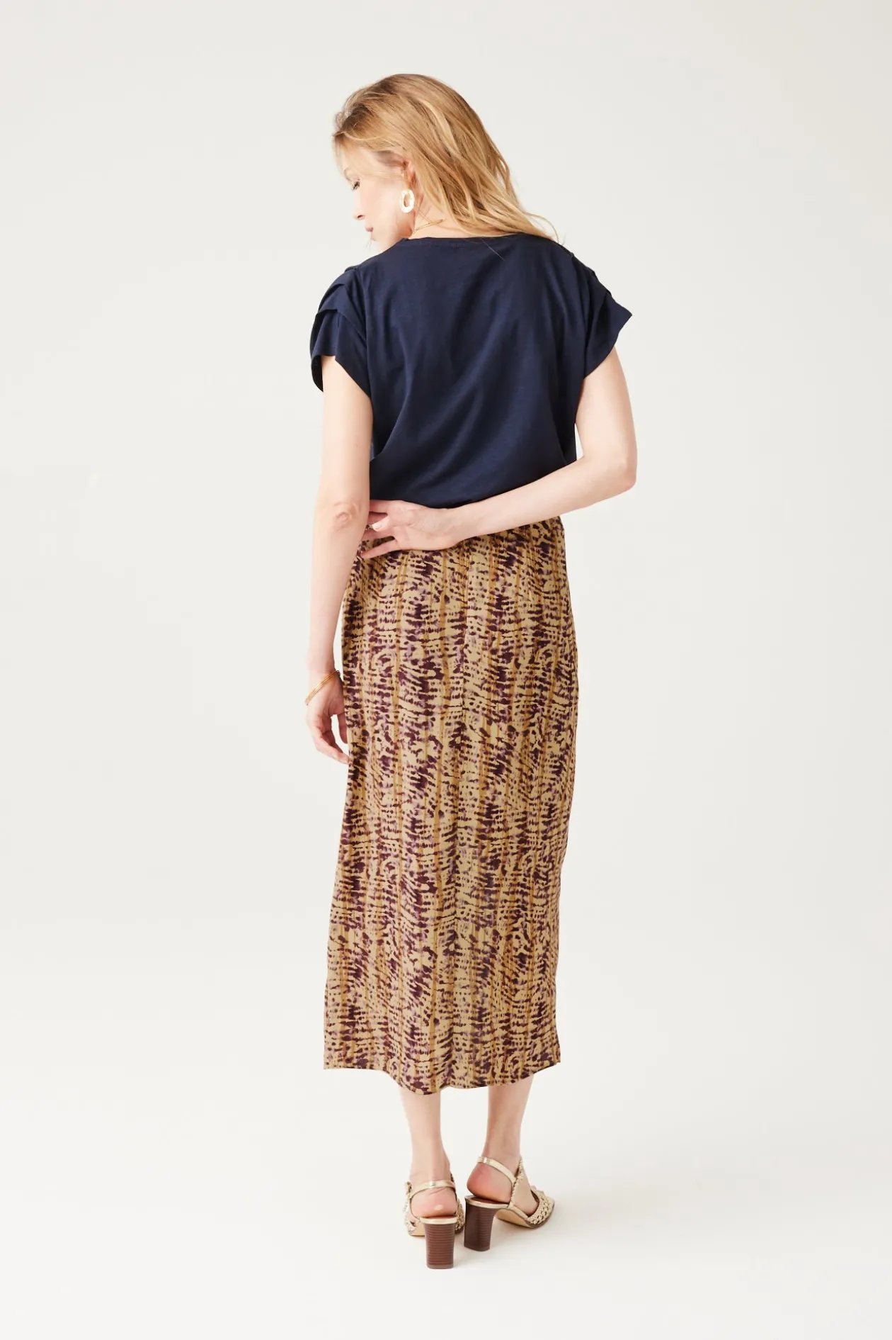 Promod Jupe midi imprimée Femme - Imprimé écru Impriméécru Store