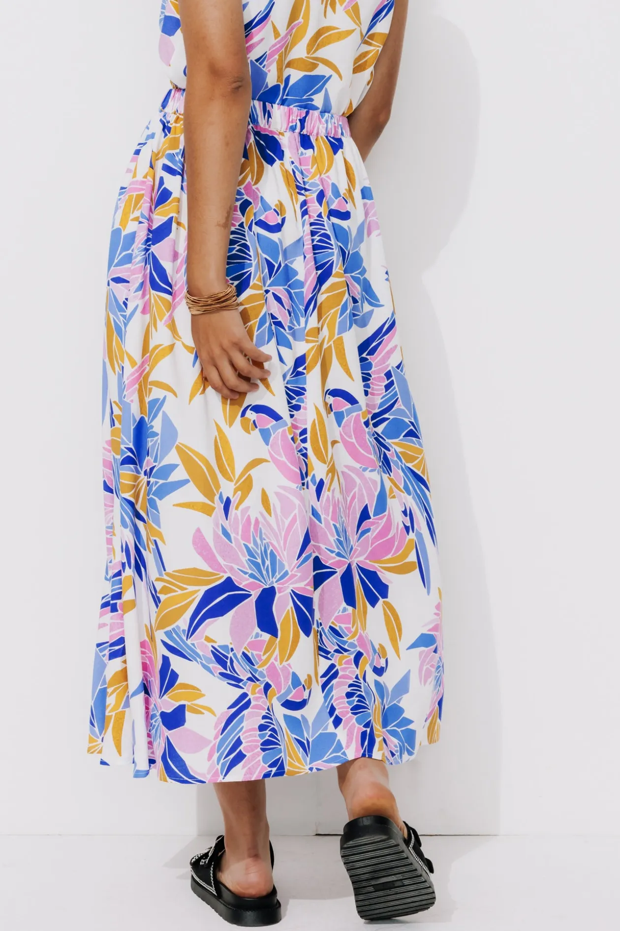 Promod Jupe midi imprimée Femme - Imprimé écru Impriméécru Shop