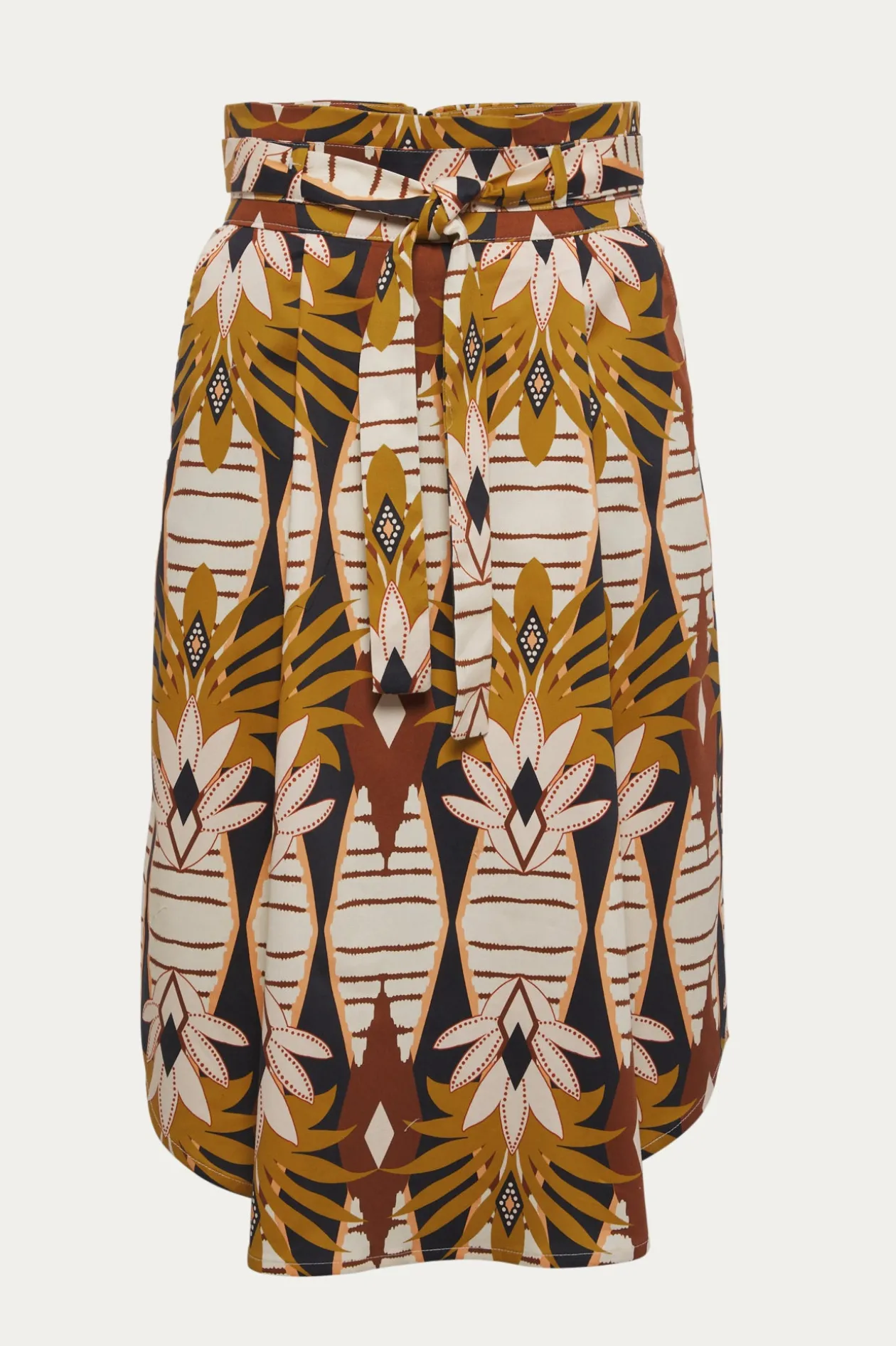 Promod Jupe midi paperbag Femme - Imprimé écru Impriméécru New