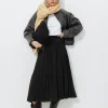 Promod Jupe midi plissée Femme - Noir Store