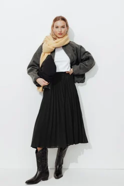 Promod Jupe midi plissée Femme - Noir Store