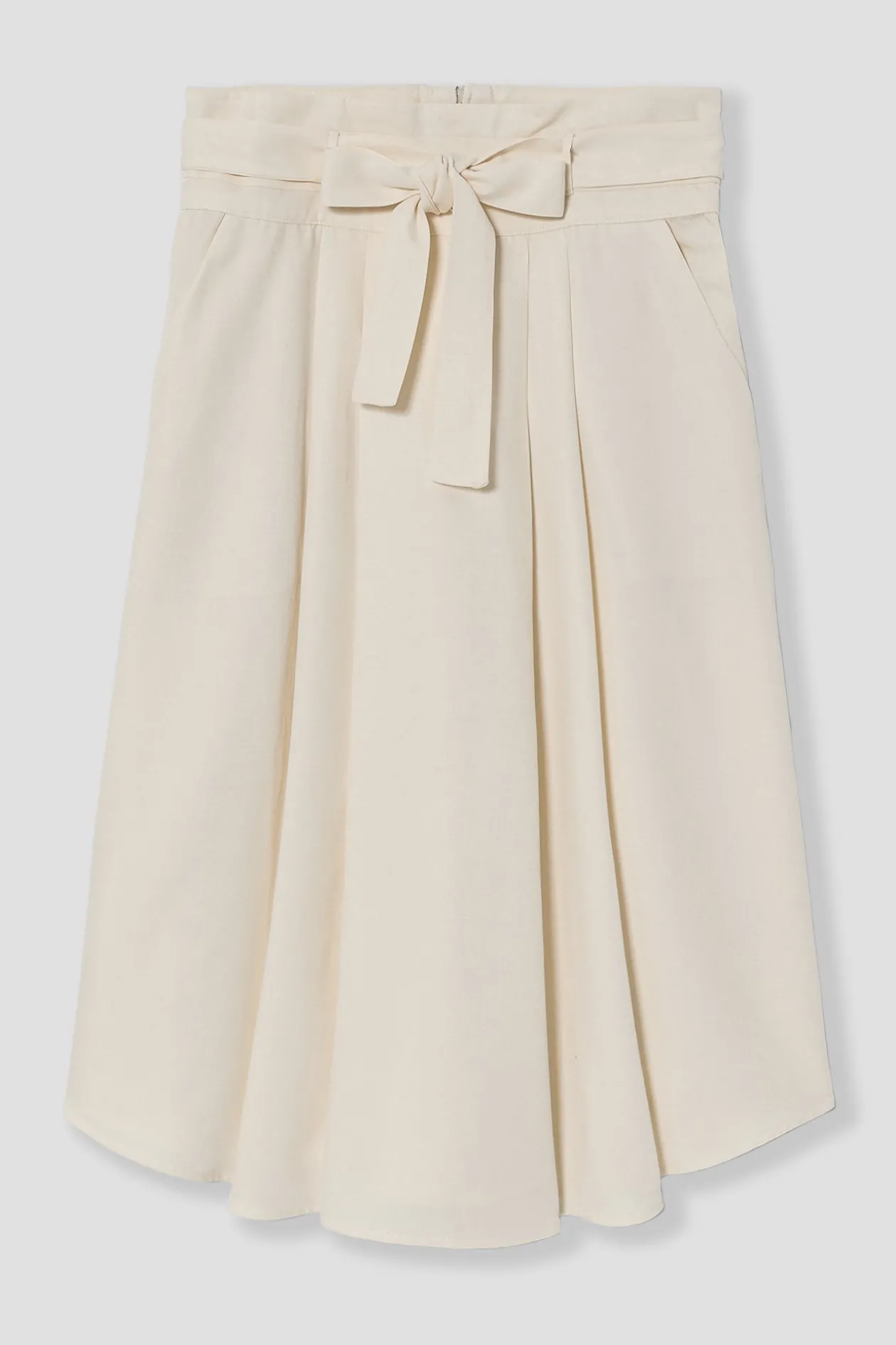 Promod Jupe midi taille haute Femme - Ecru Cheap