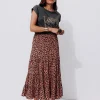 Promod Jupe mi-longue imprimée Femme - Imprimé multicolore Imprimémulticolore Cheap