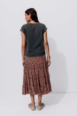 Promod Jupe mi-longue imprimée Femme - Imprimé multicolore Imprimémulticolore Cheap