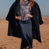 Promod Jupe évasée en satin Femme - Marine Clearance