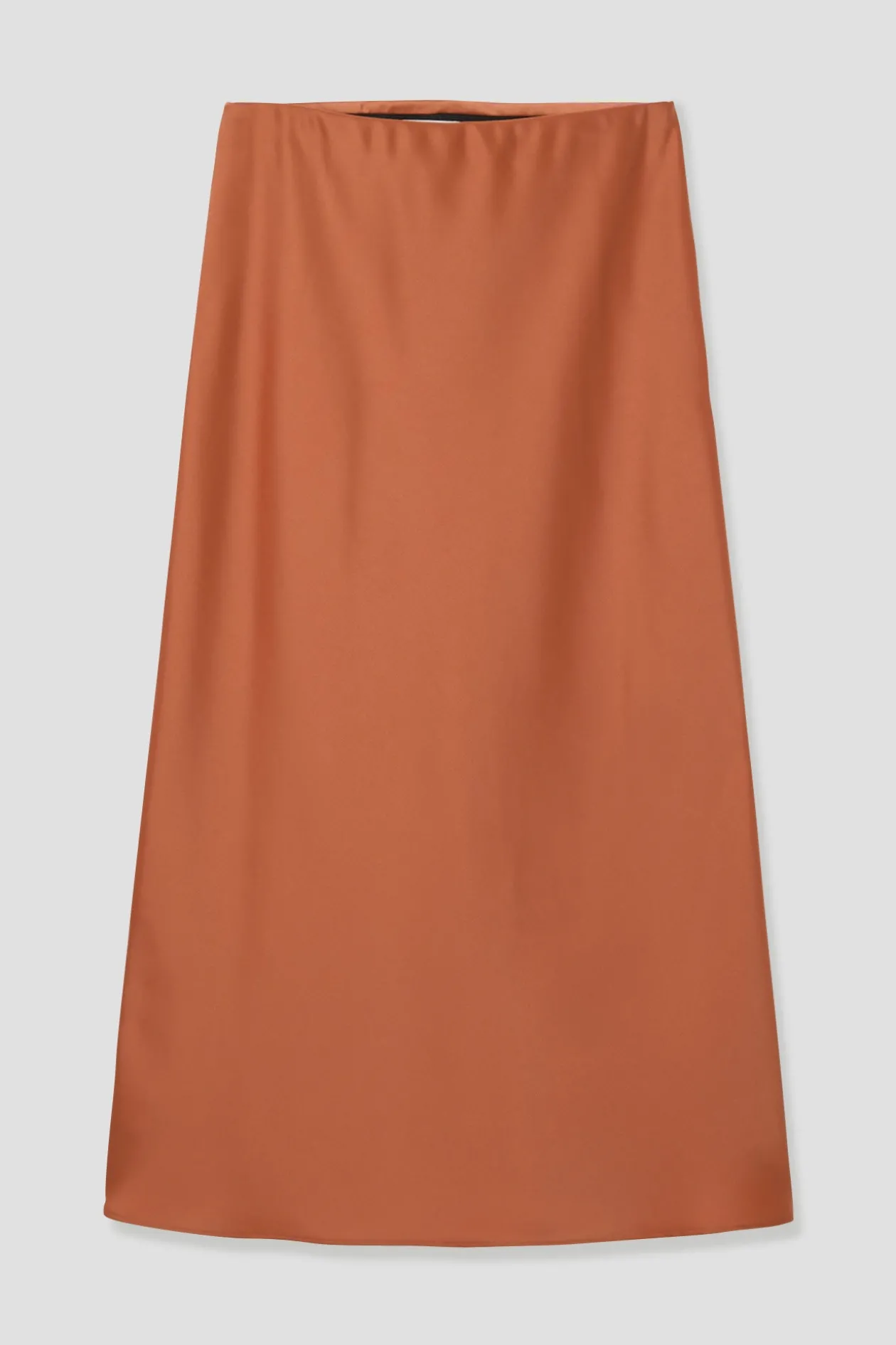 Promod Jupe évasée en satin Femme - Cuivre Cheap