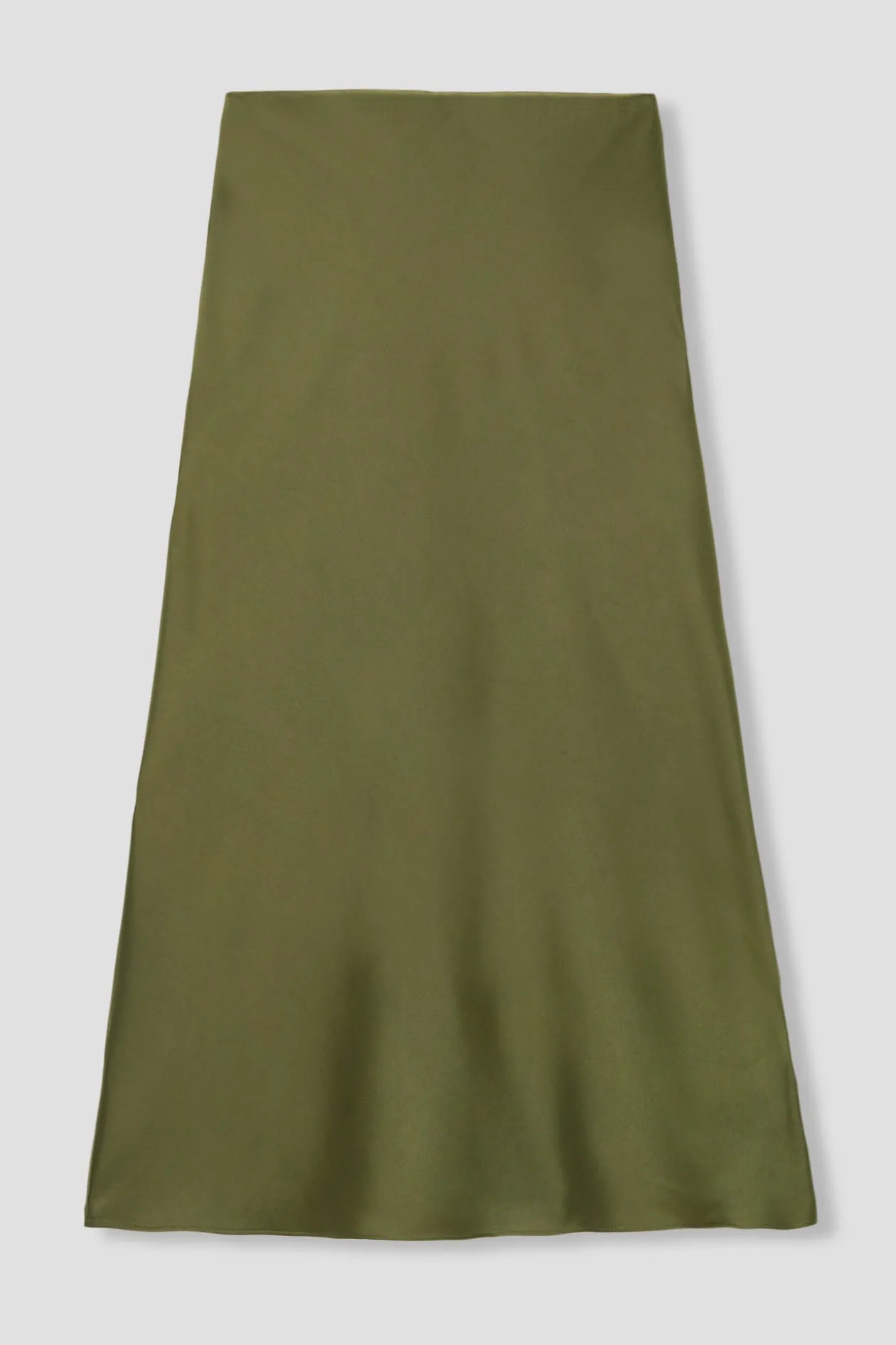 Promod Jupe évasée en satin Femme - Kaki New
