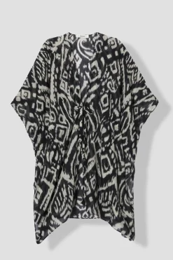Promod Kimono imprimé Femme - Imprimé noir Impriménoir Online