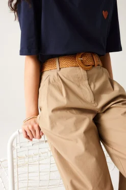 Promod Large ceinture tressée Femme - Camel New