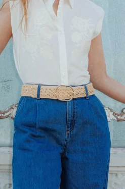 Promod Large ceinture tressée Femme - Ecru Best Sale