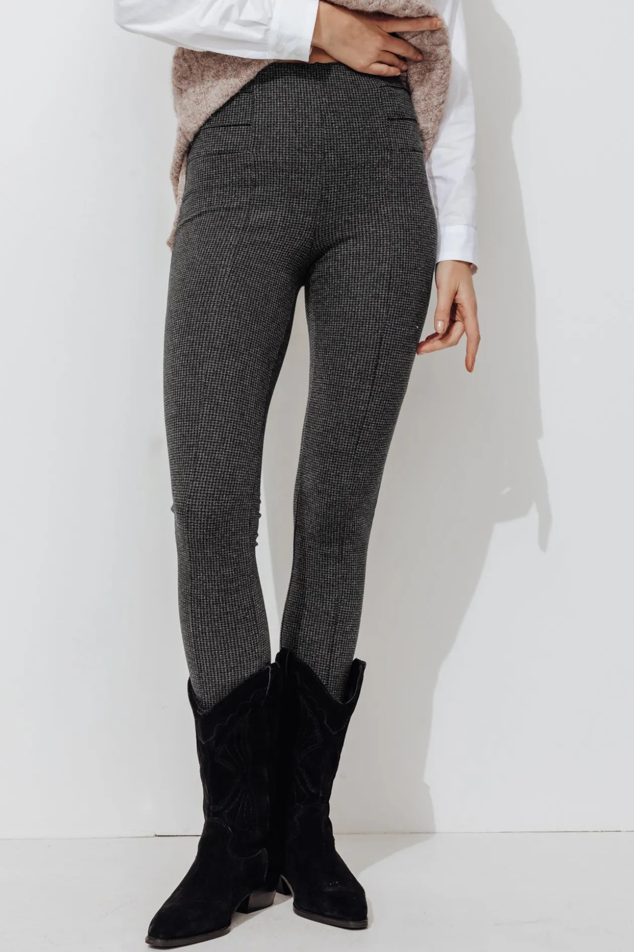 Promod Legging d'hiver à carreaux - Imprimé noir Impriménoir Shop