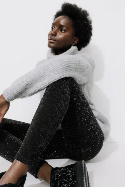 Promod Leggings à paillettes Femme - Noir Store