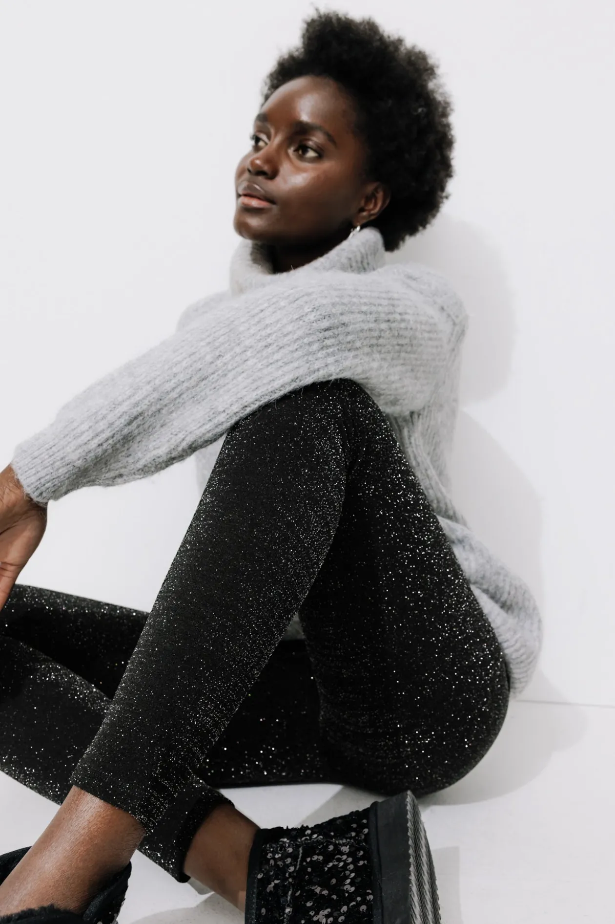 Promod Leggings à paillettes Femme - Noir Store