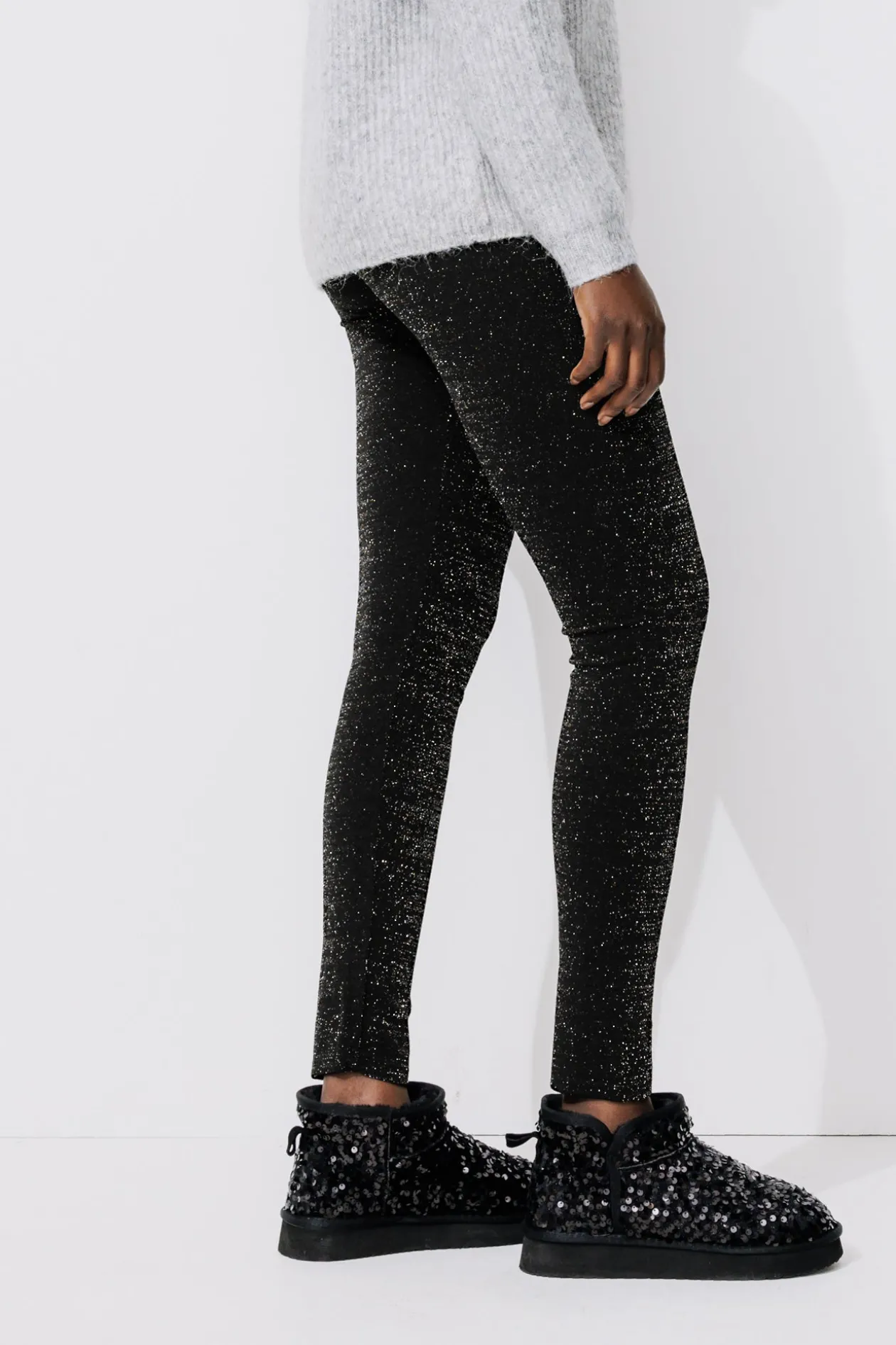 Promod Leggings à paillettes Femme - Noir Store