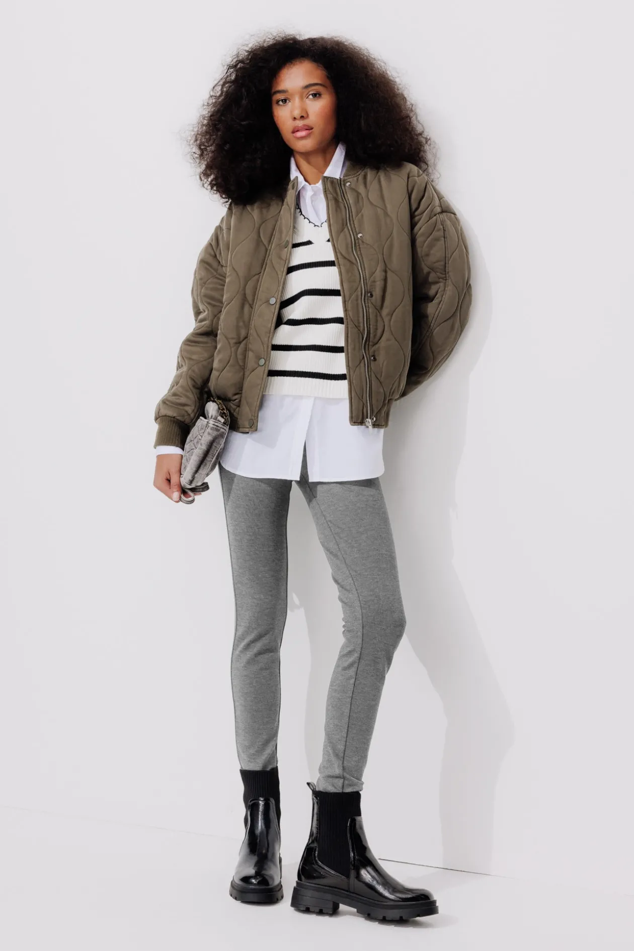Promod Leggings d'hiver Femme - Gris clair Grisclair Hot