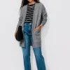 Promod Long gilet en tricot Femme - Gris clair Grisclair Best Sale