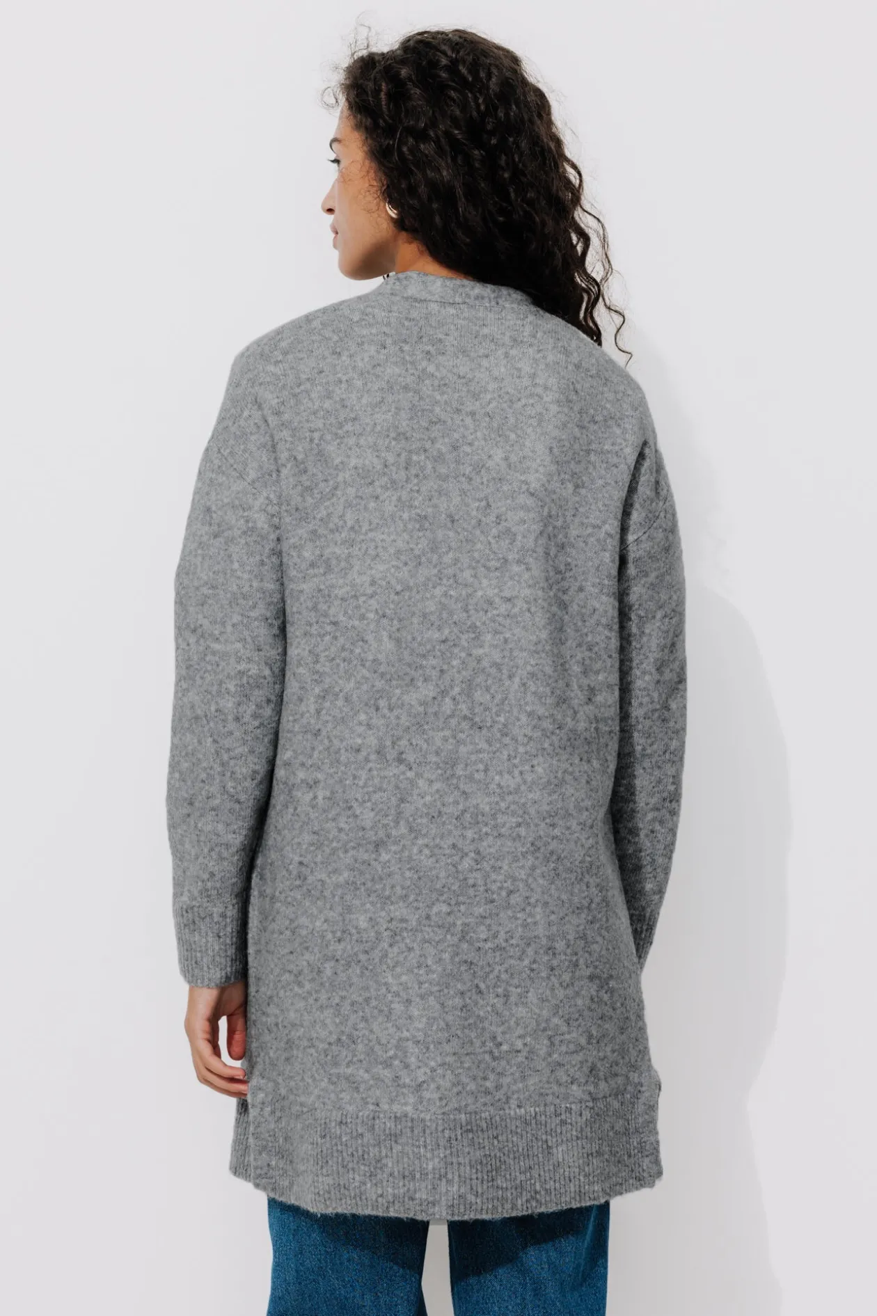 Promod Long gilet en tricot Femme - Gris clair Grisclair Best Sale