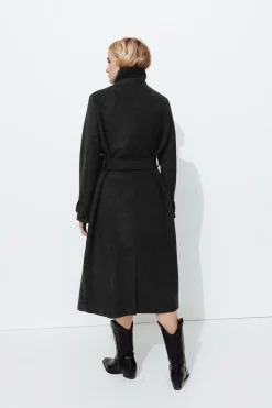 Promod Long manteau en laine Femme - Gris Online