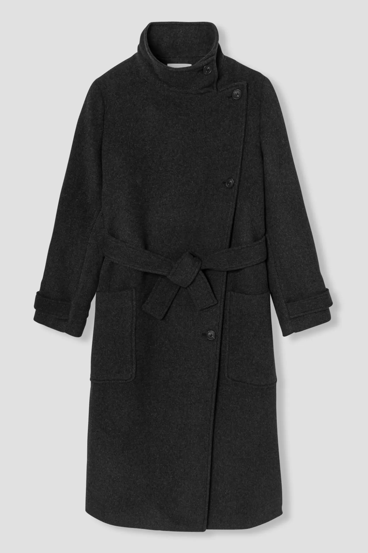 Promod Long manteau en laine Femme - Gris Online