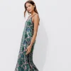 Promod Longue robe à paillettes - Imprimé multicolore Imprimémulticolore Best