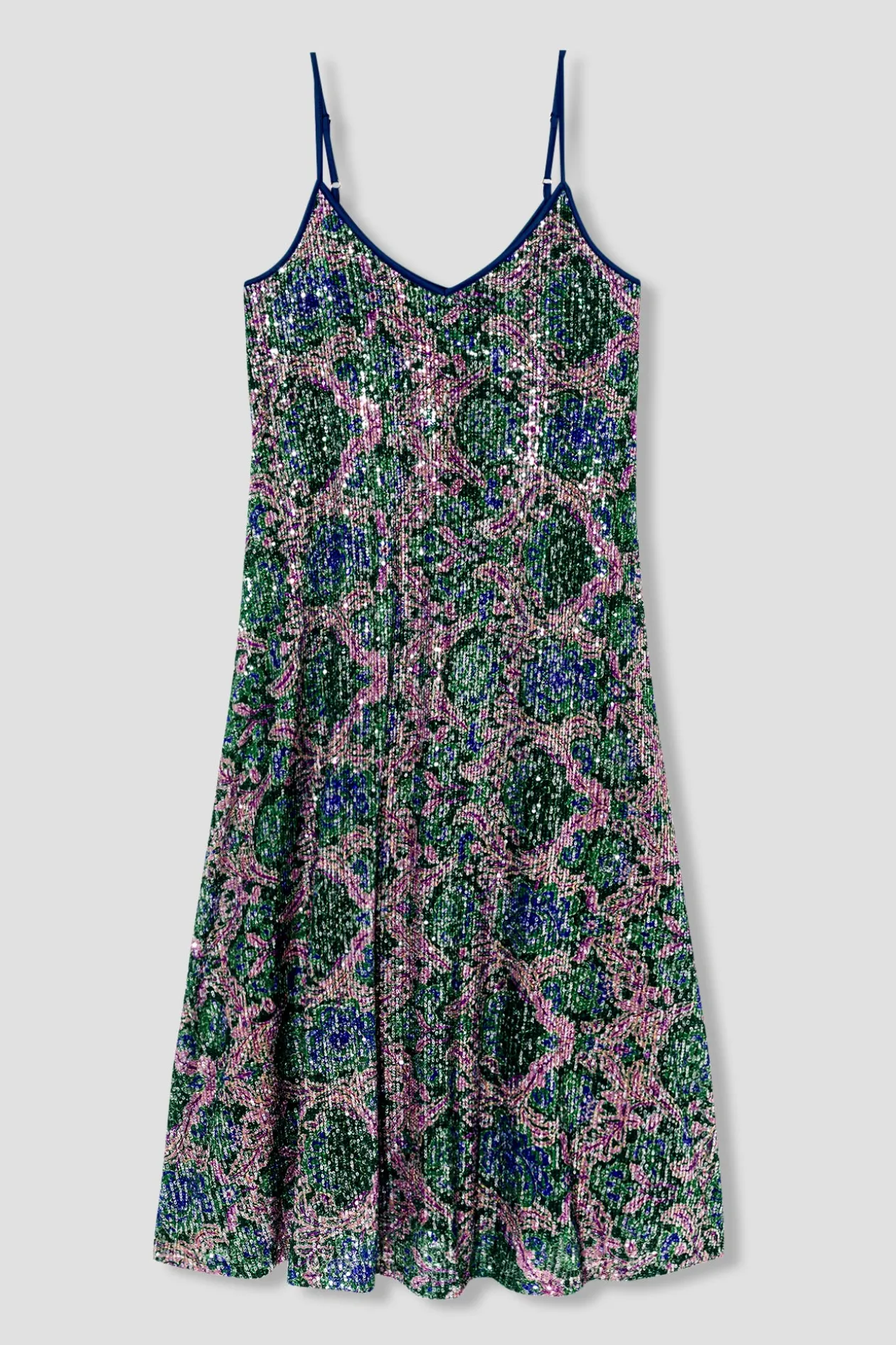 Promod Longue robe à paillettes - Imprimé multicolore Imprimémulticolore Best
