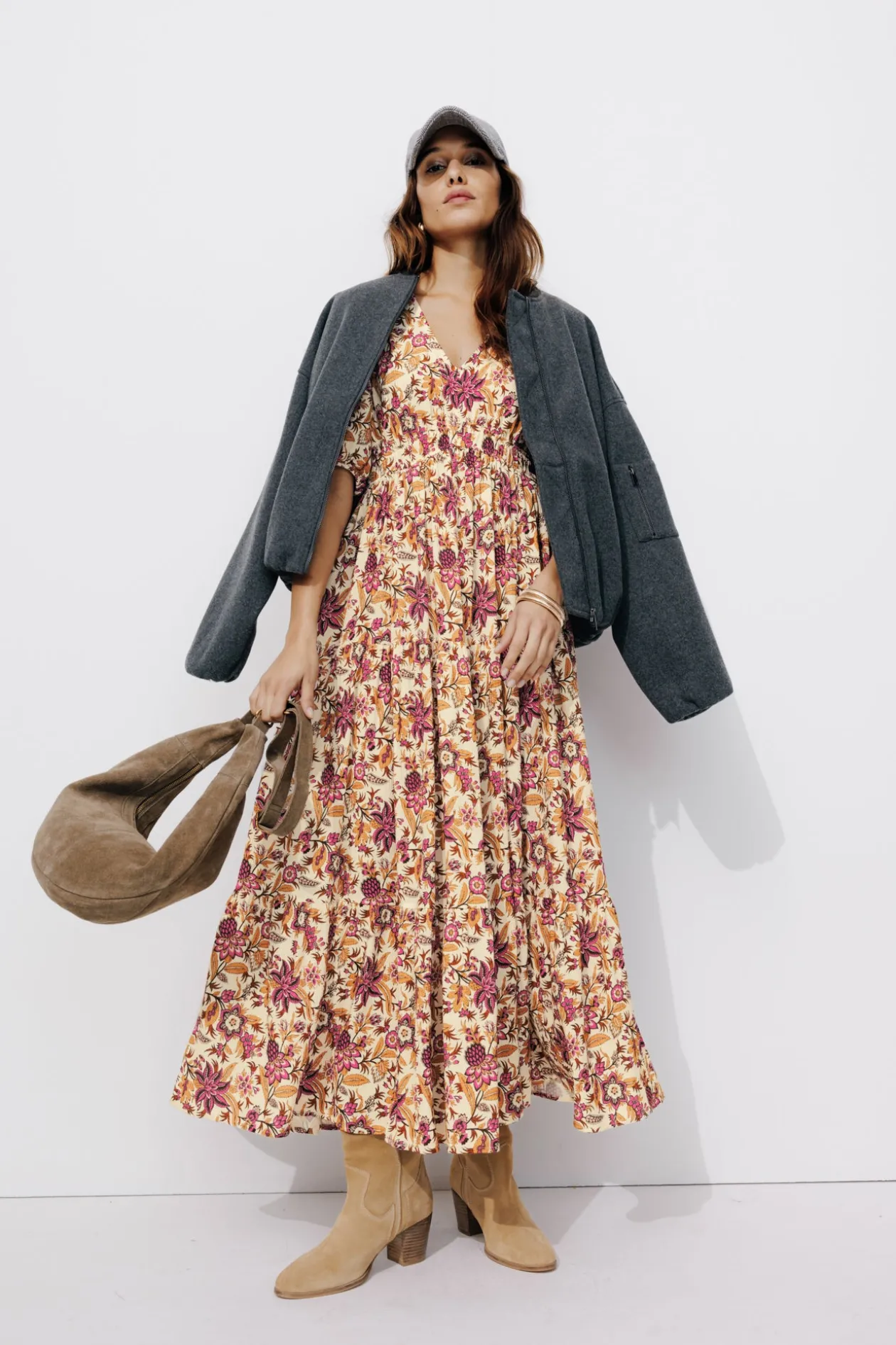 Promod Longue robe imprimée Femme - Imprimé écru Impriméécru Shop
