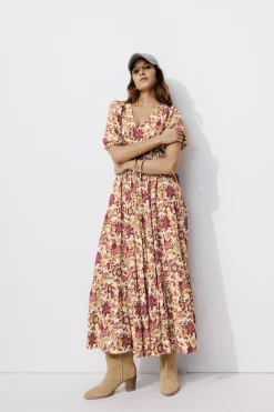 Promod Longue robe imprimée Femme - Imprimé écru Impriméécru Shop