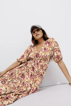 Promod Longue robe imprimée Femme - Imprimé écru Impriméécru Shop