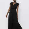Promod Longue robe soyeuse Femme - Noir Cheap