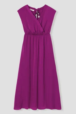 Promod Longue robe soyeuse Femme - Violet Sale