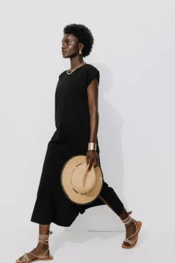 Promod Longue robe t-shirt Femme - Noir New