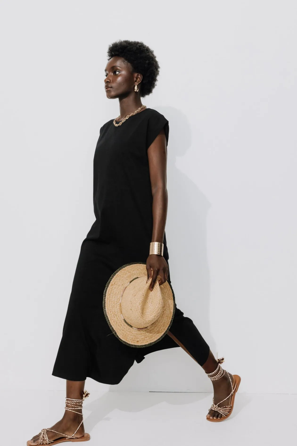 Promod Longue robe t-shirt Femme - Noir New