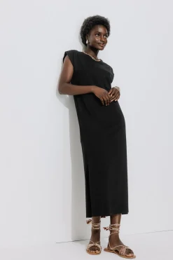 Promod Longue robe t-shirt Femme - Noir New