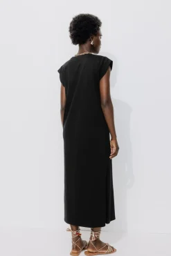 Promod Longue robe t-shirt Femme - Noir New