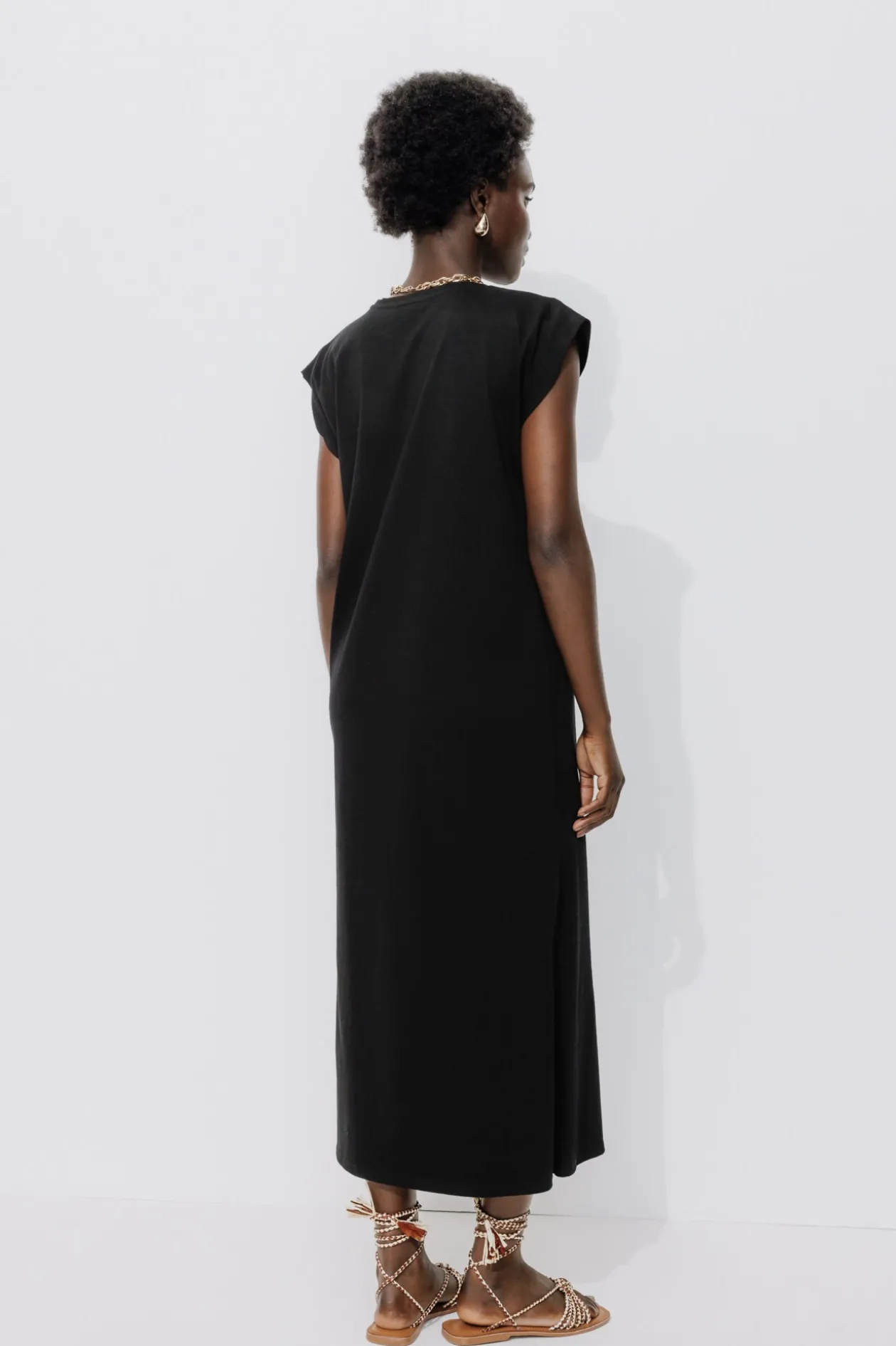 Promod Longue robe t-shirt Femme - Noir New